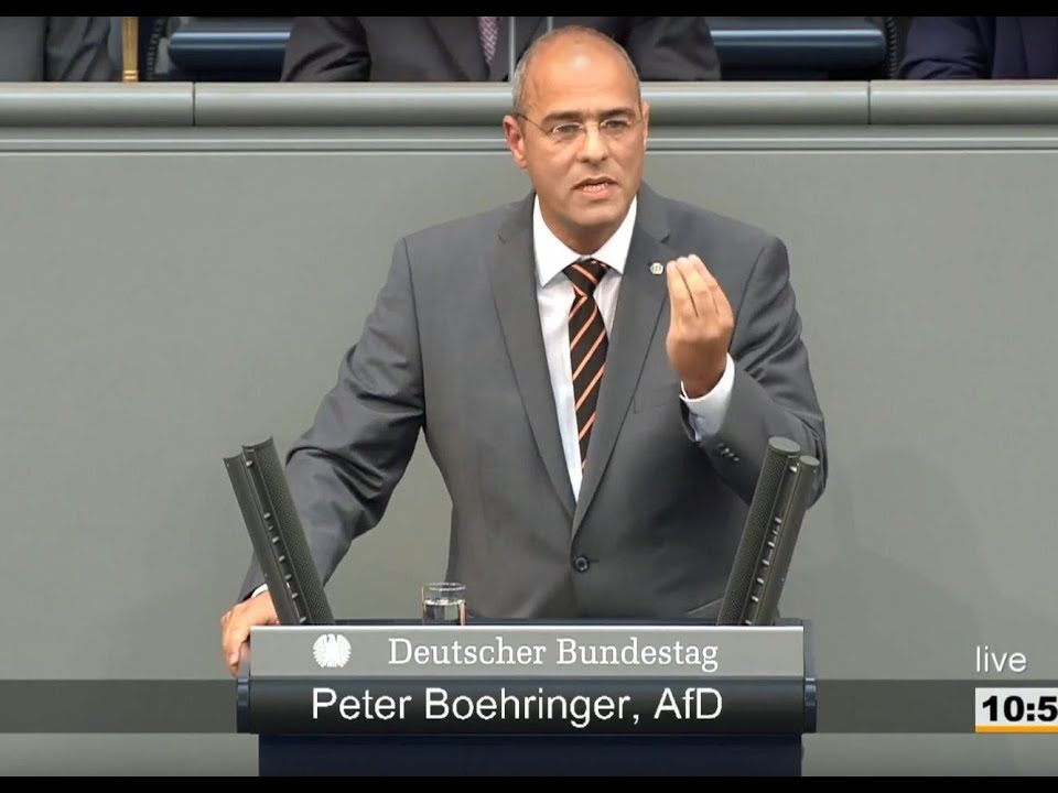 Boehringer in der Haushaltsdebatte des Bundestages