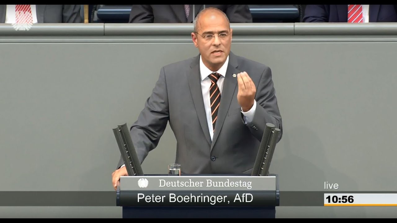 Boehringer in der Haushaltsdebatte des Bundestages