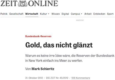 Gold der Bundesbank ins Meer versenken?