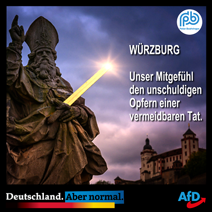 Peter Boehringer zu Würzburger Messerstecherei am 25.06.2021